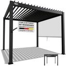 Juskys Terrassendach Tahiti, BxT: 300x300 cm, Lamellendach, Pergola f&uuml;r Garten,