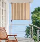 Angerer Freizeitm&ouml;bel Klemm-Senkrechtmarkise beige/braun, BxH: 120x225 cm