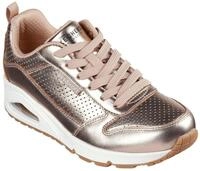 Sneaker SKECHERS "Uno - Metallixs", Damen, Gr. 35, rosa (ros&egrave;gold metallixs), Leder,