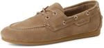 Mokassin TAMARIS, Damen, Gr. 36, beige (taupe), Veloursleder, unifarben, Schuhe