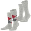 Burlington Socken Everyday Argyle Mix (2 Paar) atmungsaktiv, Einheitsgr&ouml;&szlig;e...