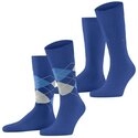Burlington Socken Everyday Argyle Mix 2-Pack Socken (2-Paar) aus weicher gek&auml;mmter