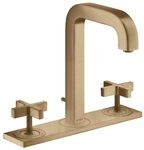 hansgrohe Waschtischarmatur Axor Citterio 3-Loch mit Platte Kreuzgriff mit