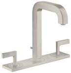 hansgrohe Waschtischarmatur Axor Citterio 3-Loch mit Platte Hebelgriff mit