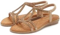 Vivance Sandalette, Sommerschuh, Sandale mit eleganter Glitzer-Verzierung und
