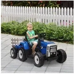 HOMCOM Elektro-Kinderauto Elektrischer Traktor, mit Anh&auml;nger, mit Fernbedienung,