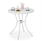 relaxdays Gartentisch mit Schirmloch