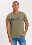 Bruno Banani T-Shirt kurz&auml;rmelig, schmal geschnitten, bedruckt, aus Baumwolle