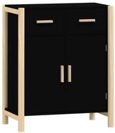 vidaXL Sideboard Sideboard Schwarz 62x38x75 cm Holzwerkstoff (1 St)