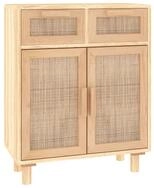 vidaXL Sideboard NA Sideboard Braun 60x30x75 cm Massivholz Kiefer und...