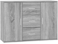 vidaXL Sideboard, Kommode Grau Sonoma 91x29,5x65 cm Holzwerkstoff