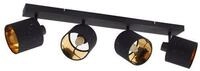 Lindby Deckenleuchten Vasilia, Schwarz IP20, 4 x 10 W