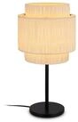 Briloner Leuchten Tischleuchte LED Tischlampe Kommodenlampe Natur E27 Boho, ohne