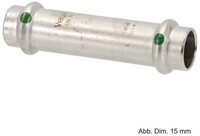 Viega Wasserrohr Viega Sanpress Inox Schiebemuffe, Modell 2315.5, 28 mm