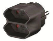 Goobay GOOBAY Euro-Zweifachstecker NK 002, schwarz Steckdosenleiste