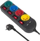 Maclean MCE229 Steckdosenleiste 4-fach (Ein- / Ausschalter, USB-Anschl&uuml;sse, separate