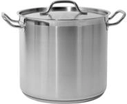 TRIZERATOP Kochtopf Hoher Kochtopf mit Deckel aus Edelstahl 21/0, 28 cm, 15,4 l,