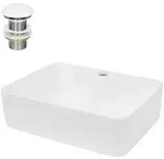 LuxeBath Waschbecken Aufsatzwaschbecken aus Keramik Handwaschbecken Wasserfall