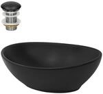 LuxeBath Waschbecken Moderne Aufsatzwaschbecken Keramik inkl. Ablaufgarnitur...