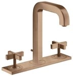 hansgrohe Waschtischarmatur Axor Citterio 3-Loch mit Platte Kreuzgriff mit