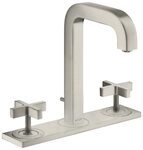 hansgrohe Waschtischarmatur Axor Citterio 3-Loch mit Platte Kreuzgriff mit