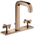 hansgrohe Waschtischarmatur Axor Citterio 3-Loch mit Platte Kreuzgriff mit