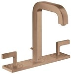 hansgrohe Waschtischarmatur Axor Citterio 3-Loch mit Platte Hebelgriff mit