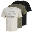 Jack & Jones Rundhalsshirt JJETHAN TEE SS CREW NECK 3PK MP NOOS (Packung, 3-tlg)