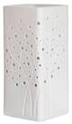 GILDE Tischleuchte GILDE Lampe Quader Baumgruppe - wei&szlig; - H. 27cm x B. 12cm