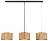 Briloner Leuchten LED Pendelleuchte H&auml;ngelampe Natur Stroh Bast 1-&3-flammig...