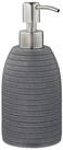relaxdays Seifenspender Edelstahlpumpe Rille, grau
