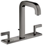 hansgrohe Waschtischarmatur Axor Citterio 3-Loch mit Platte Hebelgriff mit