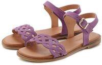 LASCANA Sommerschuh Sandale Sandalette, Sommerschuh aus Leder mit Cut-Outs und
