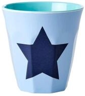 RICE A/S Becher Rice Becher Melamin Star Stern blau medium