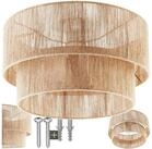 tectake Deckenleuchten Boho Jute-Lampe &bdquo;Lignea Lux&ldquo; &ndash; H&auml;ngelampe aus