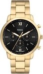 Fossil Chronograph Neutra FS6093, Quarzuhr, Armbanduhr, Herrenuhr, Edelstahlarmband,