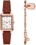 Fossil Quarzuhr RAQUEL ES5377SET, (Set, 2-tlg., mit Armband), Armbanduhr, Damenuhr,