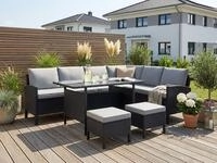 KONIFERA Gartenlounge-Set Manhatten, Gartenm&ouml;bel Set, (Set, 18-tlg., Ecklounge,