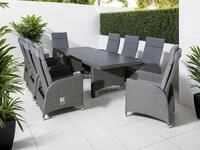 KONIFERA Garten-Essgruppe &raquo;Newcastle&laquo;, (Set, 17-tlg., 8 Sessel, R&uuml;ckenlehne