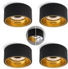 SSC-LUXon Aufbauleuchte OLINO Deckenlampe Spot Aufbauleuchte schwarz warmwei&szlig;...