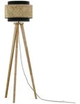 Vicco Stehlampe Morten, Rattan/Schwarz, 45 x 142 cm
