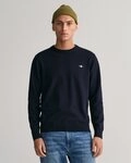 Gant Rundhalspullover CLASSIC COTTON C-NECK Premium Strickpullver aus weicher 100%