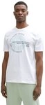 TOM TAILOR Denim Rundhalsshirt mit verschiedenen Logo Prints