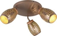 Reality Leuchten Deckenleuchte BIDAR, Deckenlampe mit 3 schwenkbaren Spots,...