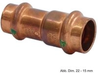 Viega Wasserrohr Viega Profipress Muffe Kupfer, reduziert, Serie 2415.2, 42 x...