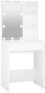 vidaXL Schminktisch, Frisiertisch mit LED Wei&szlig; 60x40x140 cm