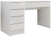 MIRJAN24 Schminktisch Tireno (5-Schubladen), Aluminiumgriffe in der Farbe Gold,