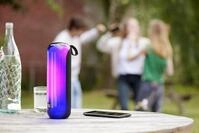 BigBen PARTY Tube [BT-Speaker/disco lighting/black] Bluetooth-Lautsprecher
