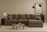 Kaiser M&ouml;bel Ecksofa Sofa L-form, Couch L-form Gabon stoff Zoom Ottomane