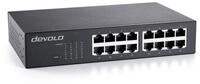 DEVOLO Gigabit Ethernet Switch 16 Port Netzwerk-Switch (unmanaged LAN Switch LAN